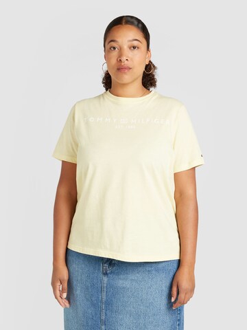 Tommy Hilfiger Curve Shirt in Yellow: front