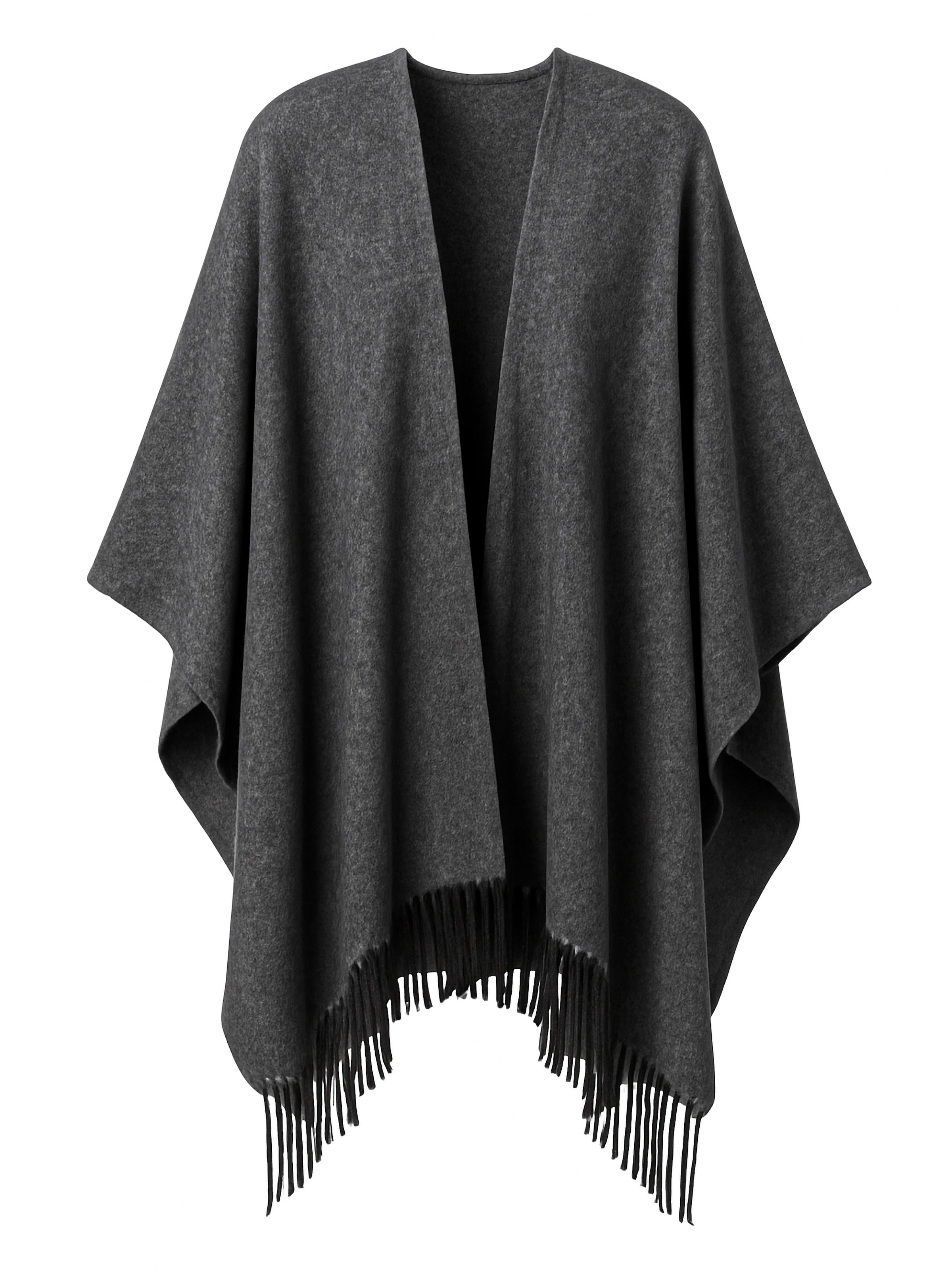 COLLEZIONE ALESSANDRO Cape 'Italia' in Grau: Vorderseite