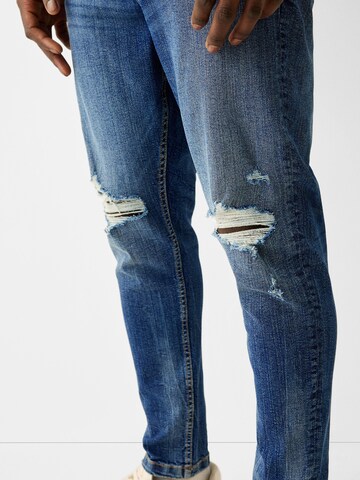 Bershka Slimfit Jeans in Blauw