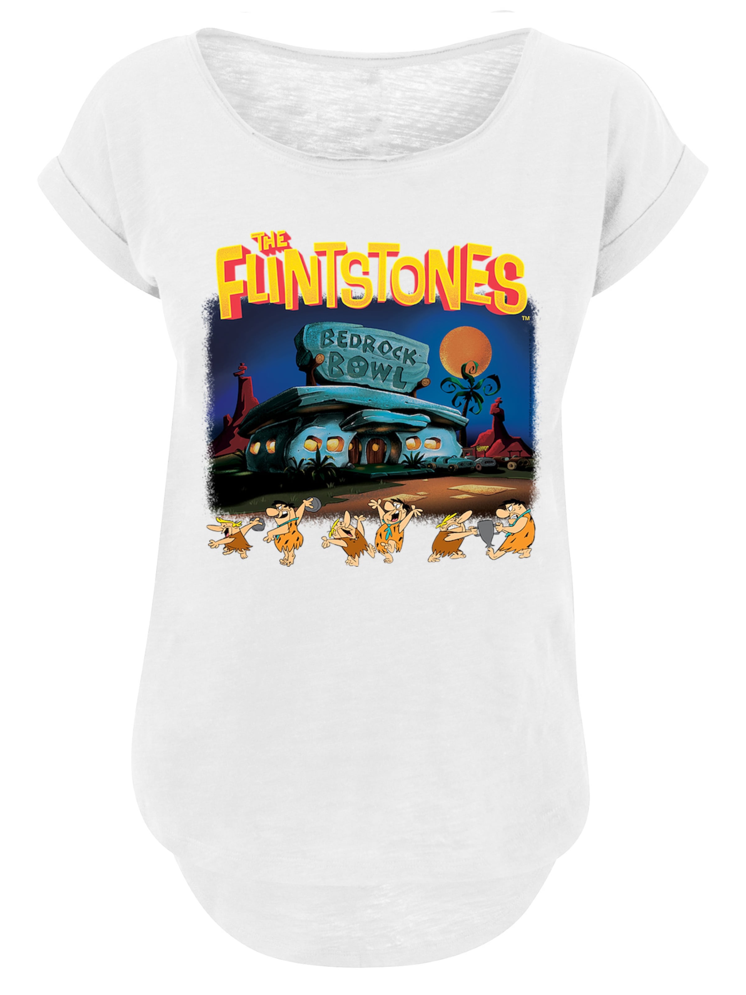 Frauen Shirts & Tops F4NT4STIC Shirt 'Die Familie Feuerstein' in Weiß - HT31747 Frauen Shirts & Tops F4NT4STIC Shirt 'Die Familie Feuerstein' in Weiß - HT31747