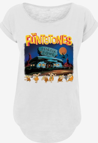 F4NT4STIC T-Shirt 'The Flintstones Champions Of Bedrock Bowl' in Weiß: Vorderseite