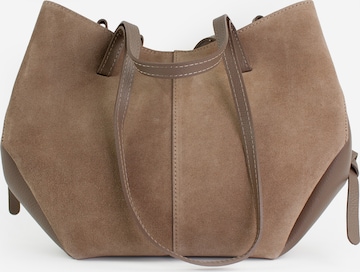 lePelou Schultertasche 'TARA' in Grau: Vorderseite