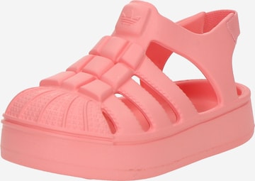rožinė ADIDAS ORIGINALS Atviri batai 'SUPERSTAR I': priekis