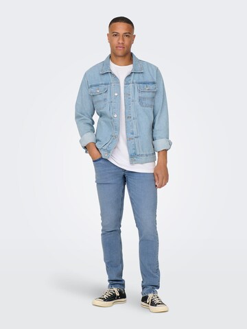 Coupe slim Jean 'Loom' Only & Sons en bleu