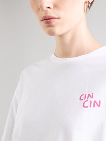 PIECES Oversized Shirt 'PCALIFI FASTTRACK' in White