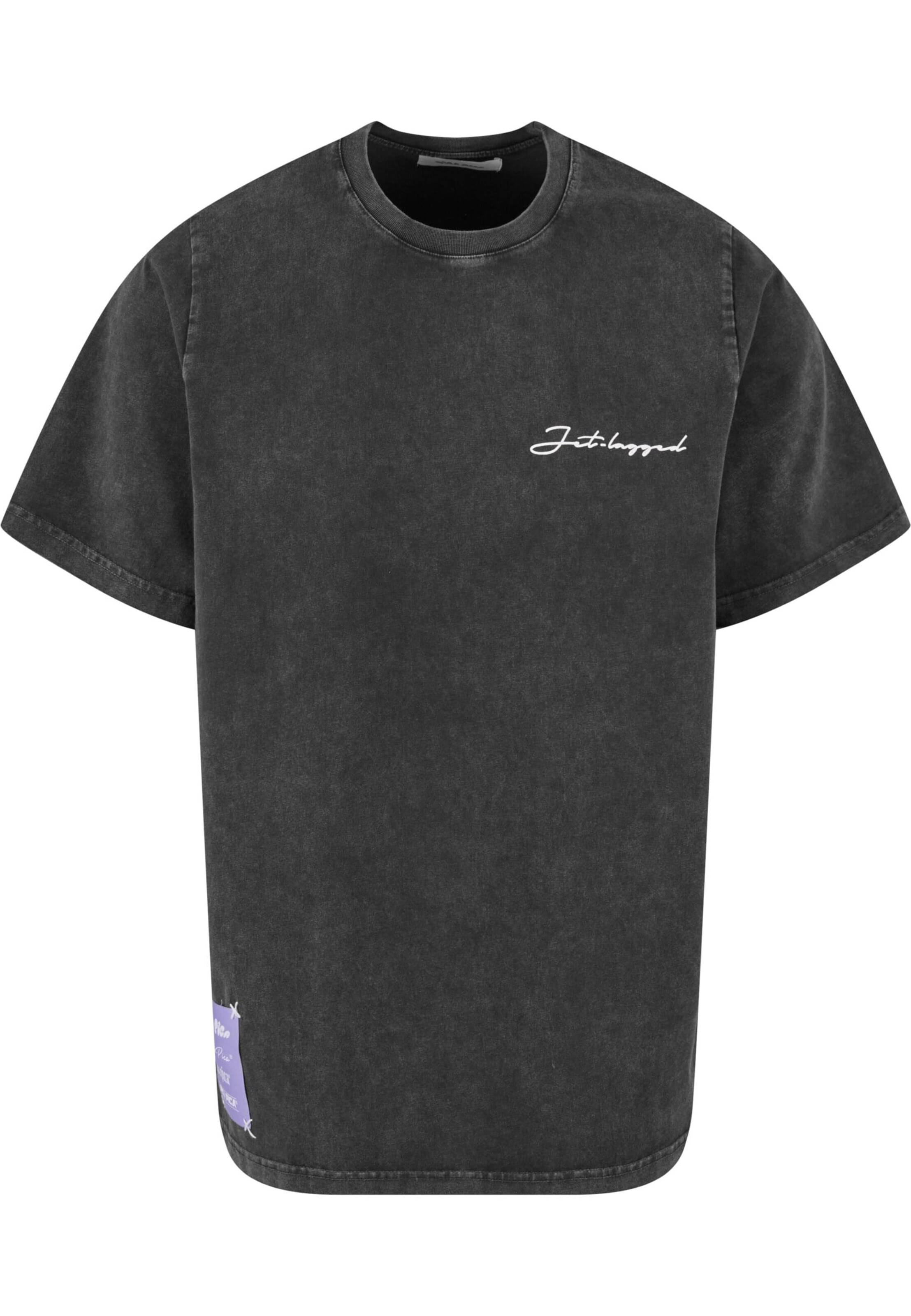 Pica Pica T-Shirt 'Jet-Lagged' in Schwarz: Vorderseite