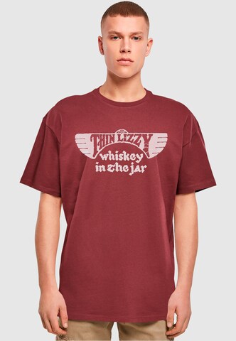 Merchcode Shirt 'Thin Lizzy - Whiskey Amended' in Rood: voorkant