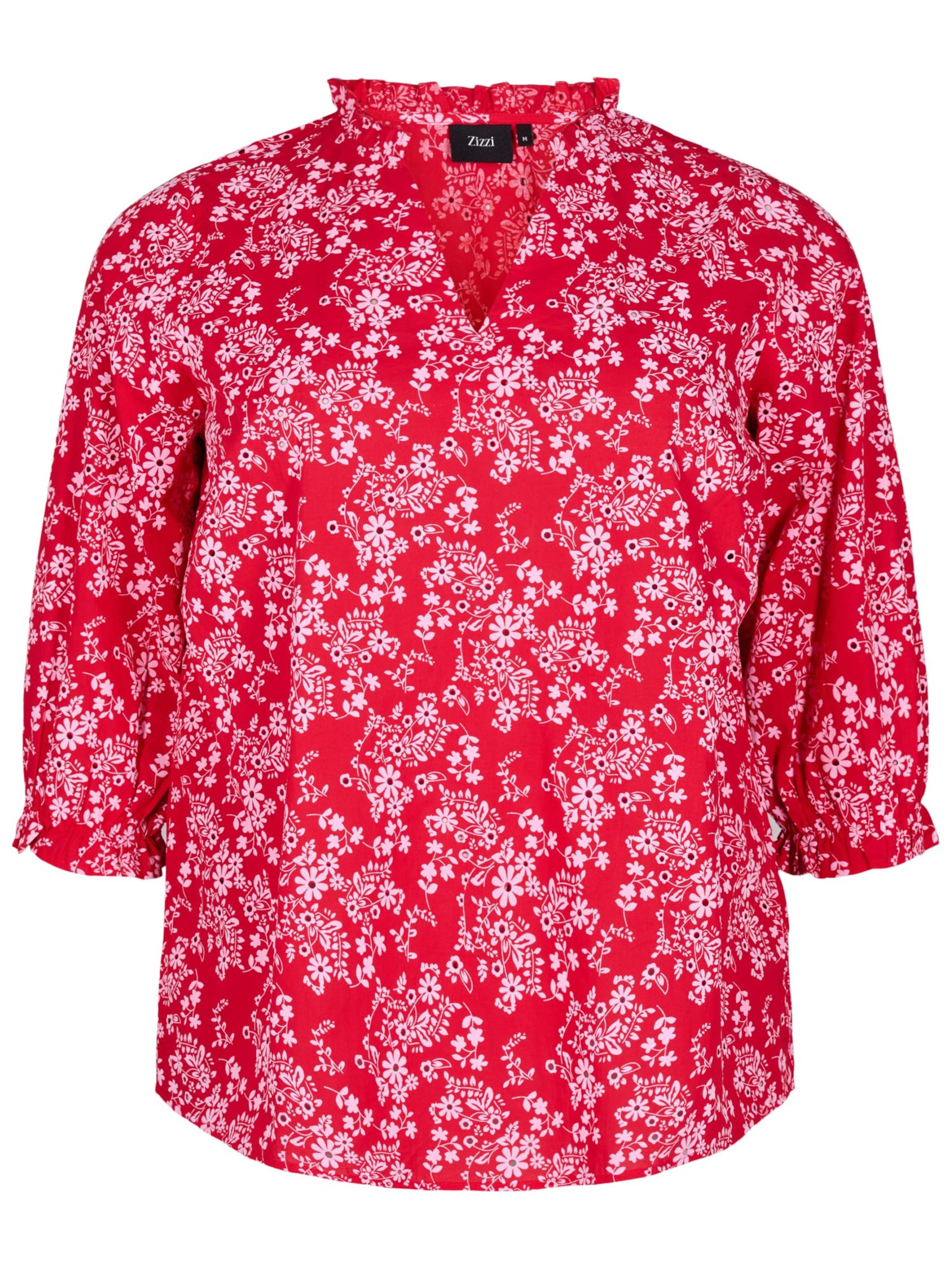 Camicia da donna di Zizzi in rosso: frontale