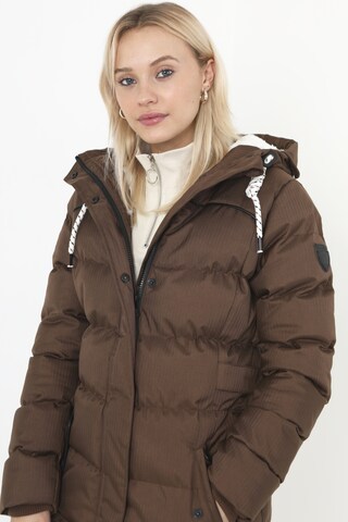 BRAVE SOUL Winter Coat 'Steph 21' in Brown