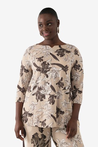 Ulla Popken Shirt in Beige: voorkant