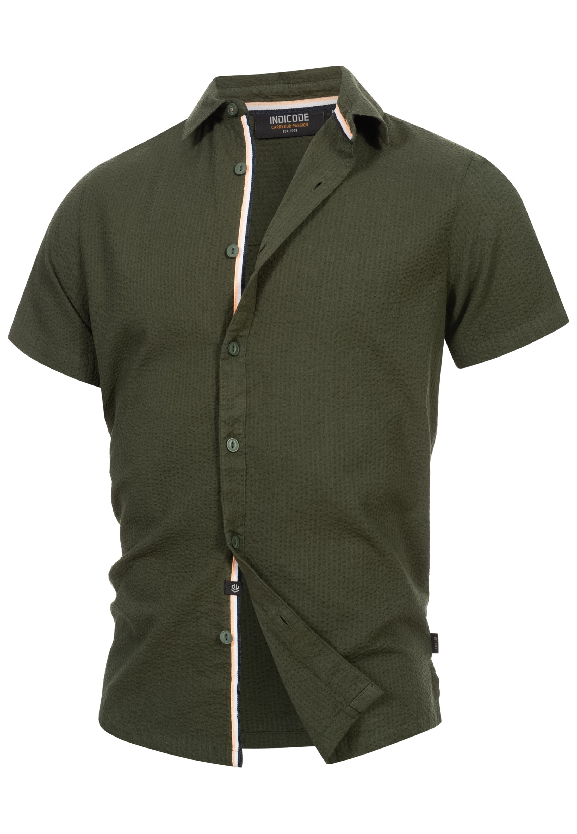 INDICODE JEANS Button Up Shirt 'Maribo' in Green: front