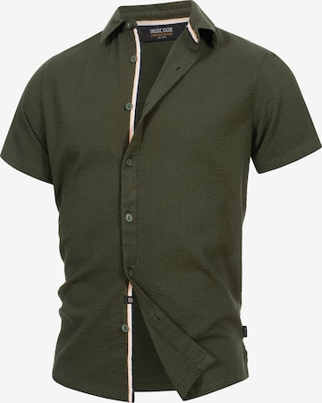 Coupe regular Chemise 'Maribo' INDICODE JEANS en vert : devant