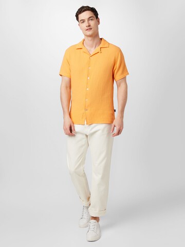 Kronstadt Regular fit Button Up Shirt 'Cuba' in Orange