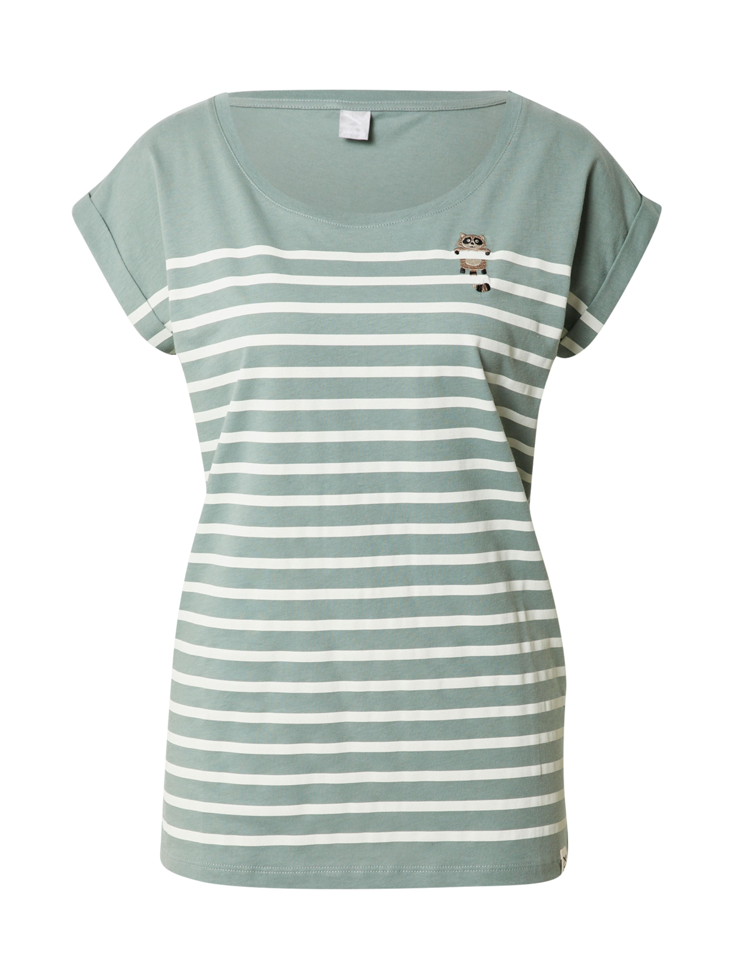 T-shirt 'Racoon' Iriedaily en vert : devant