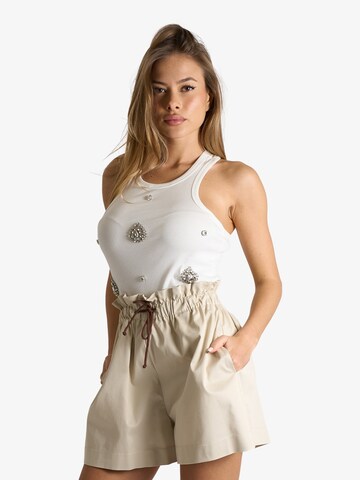 Jijil Top in White: front