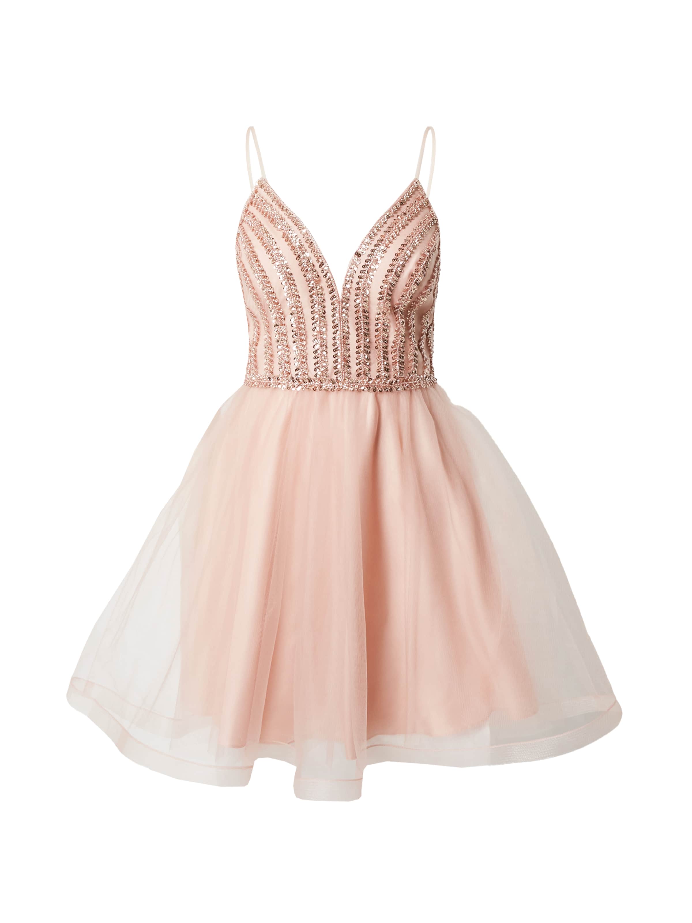 Robe de cocktail Laona en rose : devant