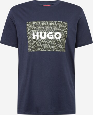 HUGO Koszulka 'Dulive' w kolorze niebieski: przód