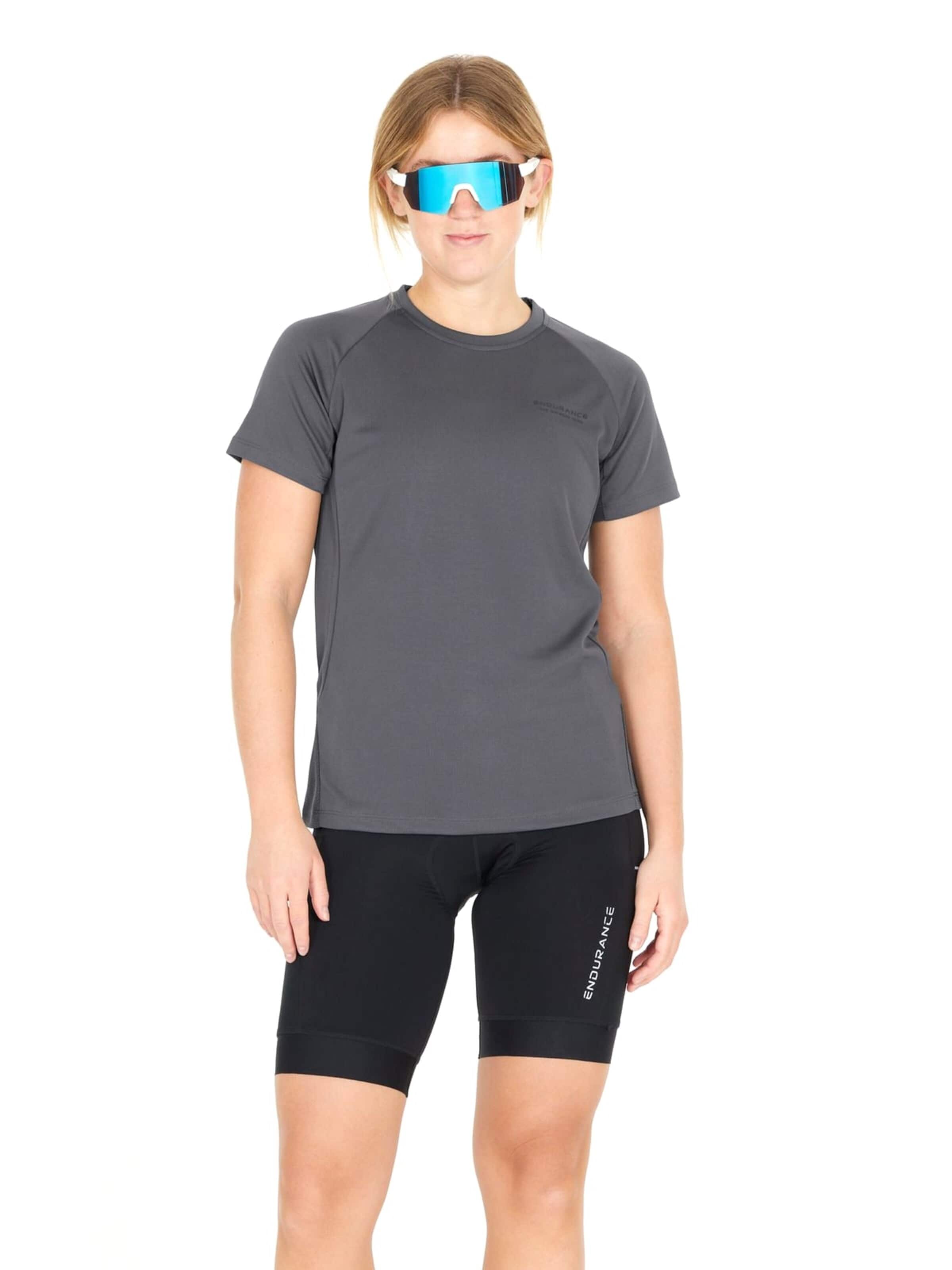 T-shirt 'Crusoe W Cycling/MTB Technical S/S Shirt' ENDURANCE en gris : devant
