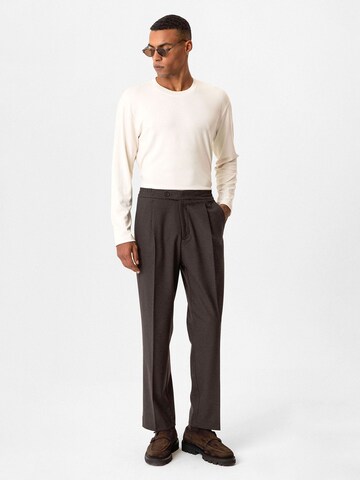 Loosefit Pantaloni con pieghe 'Stadtler' di Antioch in marrone