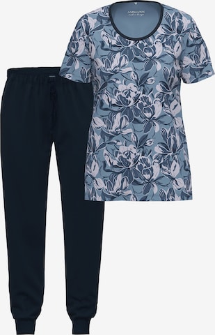 Ammann Pyjama 'Night & Home' in Blau: Vorderseite