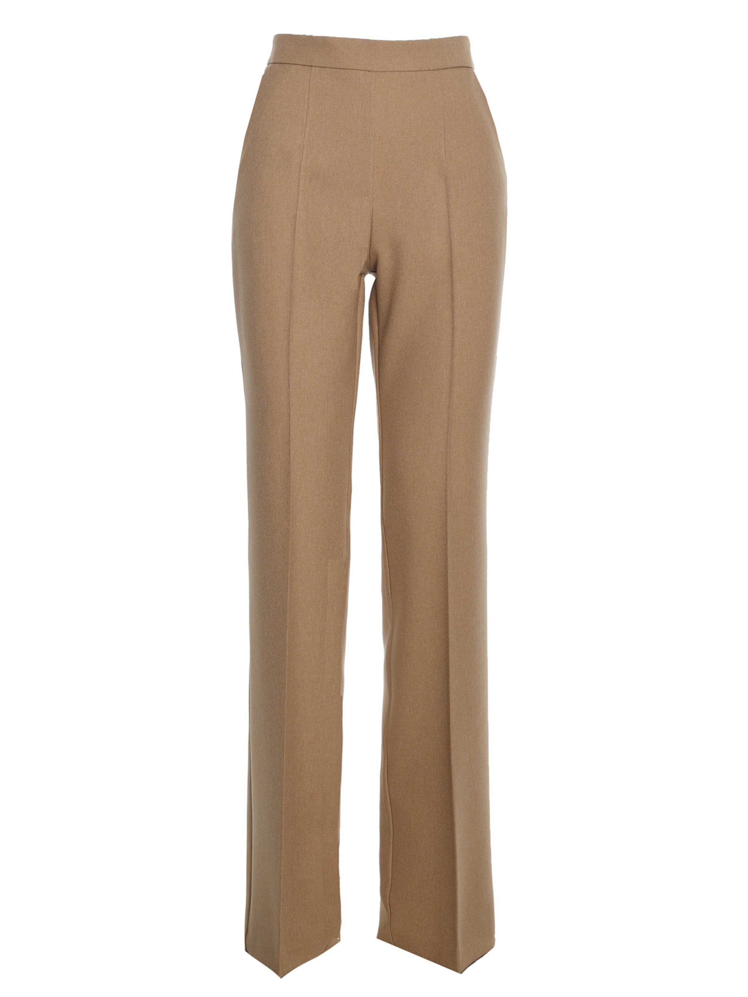 Pantaloni cu dungă de la Stylove pe bej: față