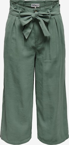 ONLY Pleat-Front Pants in Green: front