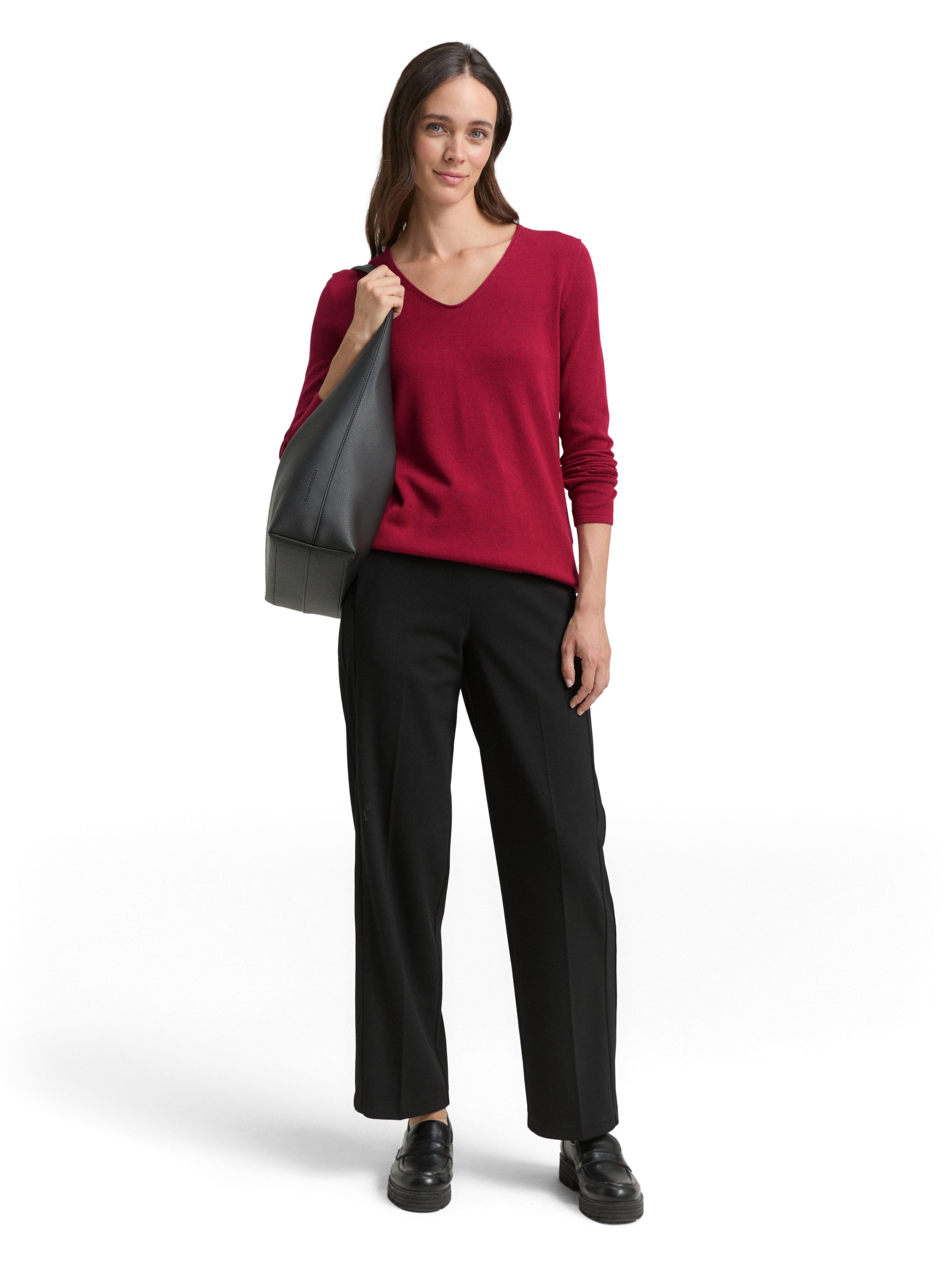 TOM TAILOR Sweater in Red