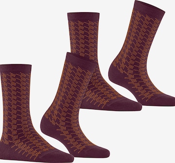 ESPRIT Socks 'Pepita Pattern 2-Pack' in Red: front