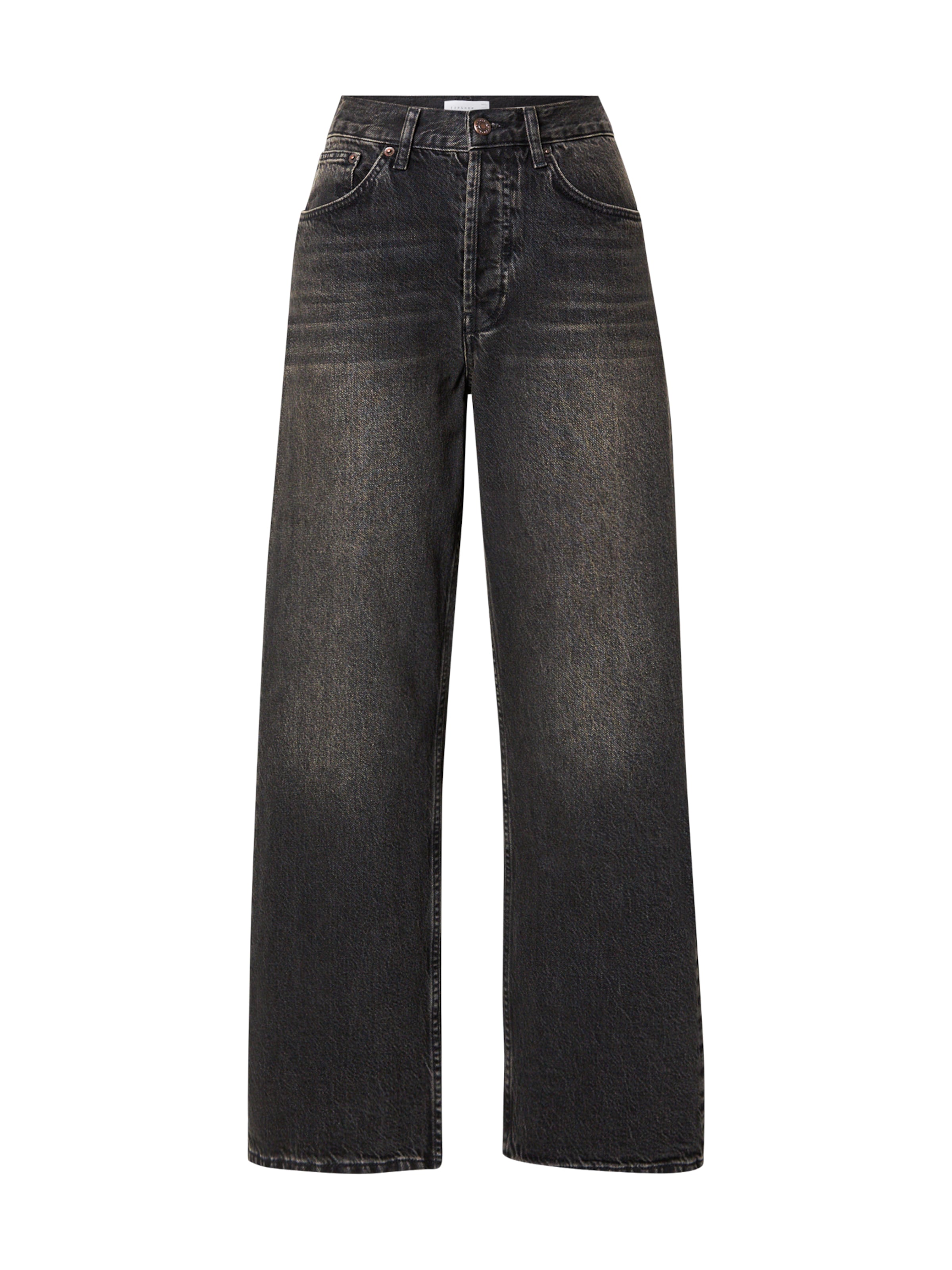 TOPSHOP - Pierna ancha Vaquero en negro: frente