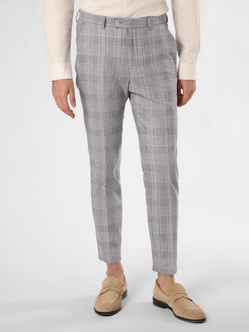 Finshley & Harding London Slimfit Pantalon ' Hoxdon ' in Grijs: voorkant