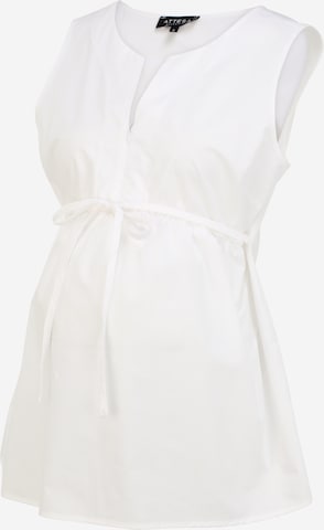 Attesa Blouse in White: front