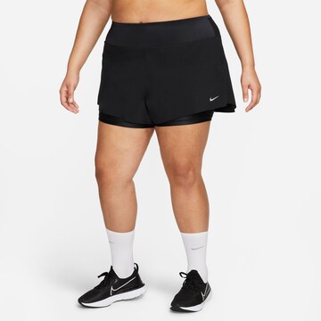 NIKE Regular Workout Pants in Black: front