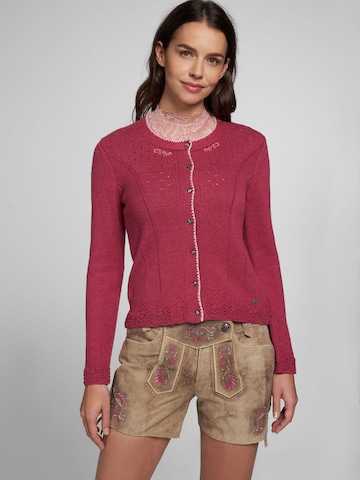 SPIETH & WENSKY Knit Cardigan 'Arianna' in Pink: front