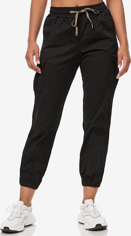 Tazzio - Pantalón cargo 'F600' en negro: frente
