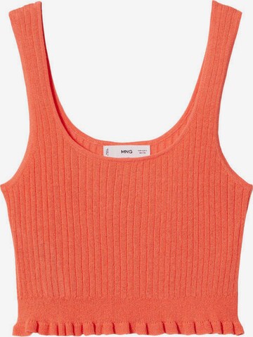 MANGO Knitted Top 'RUFFI' in Red: front