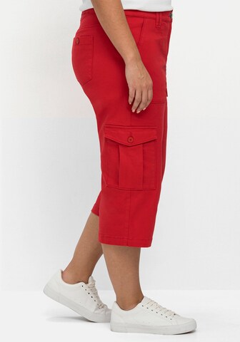 SHEEGO Regular Cargo Pants in Red