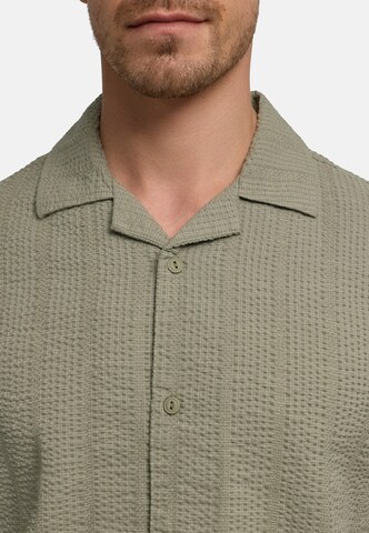 INDICODE JEANS Regular Fit Hemd 'Wallz' in Grün