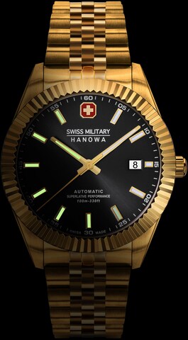SWISS MILITARY HANOWA Analoog horloge in Goud