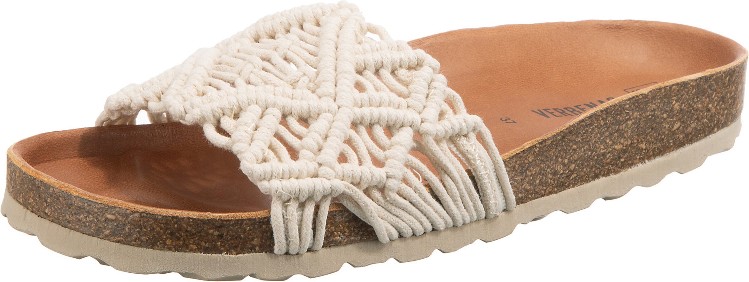 VERBENAS Pantolette 'Raga' in Beige: Vorderseite