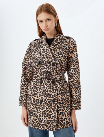 Koton Between-seasons coat in Brown: front