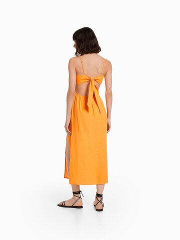 Bershka Poletna obleka | oranžna barva