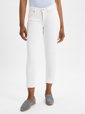 Cambio Regular Broek 'Piper' in Wit: voorkant