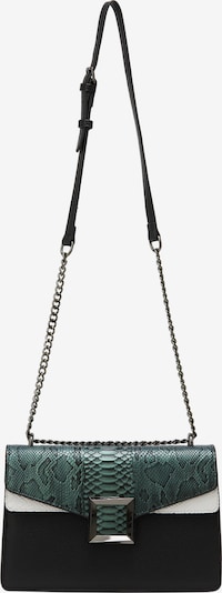 Rankinė su ilgu dirželiu iš faina, spalva – tamsiai žalia / juoda / balta, Prekių apžvalga