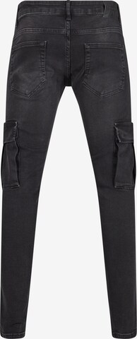 2Y Premium Slimfit Cargojeans in Schwarz