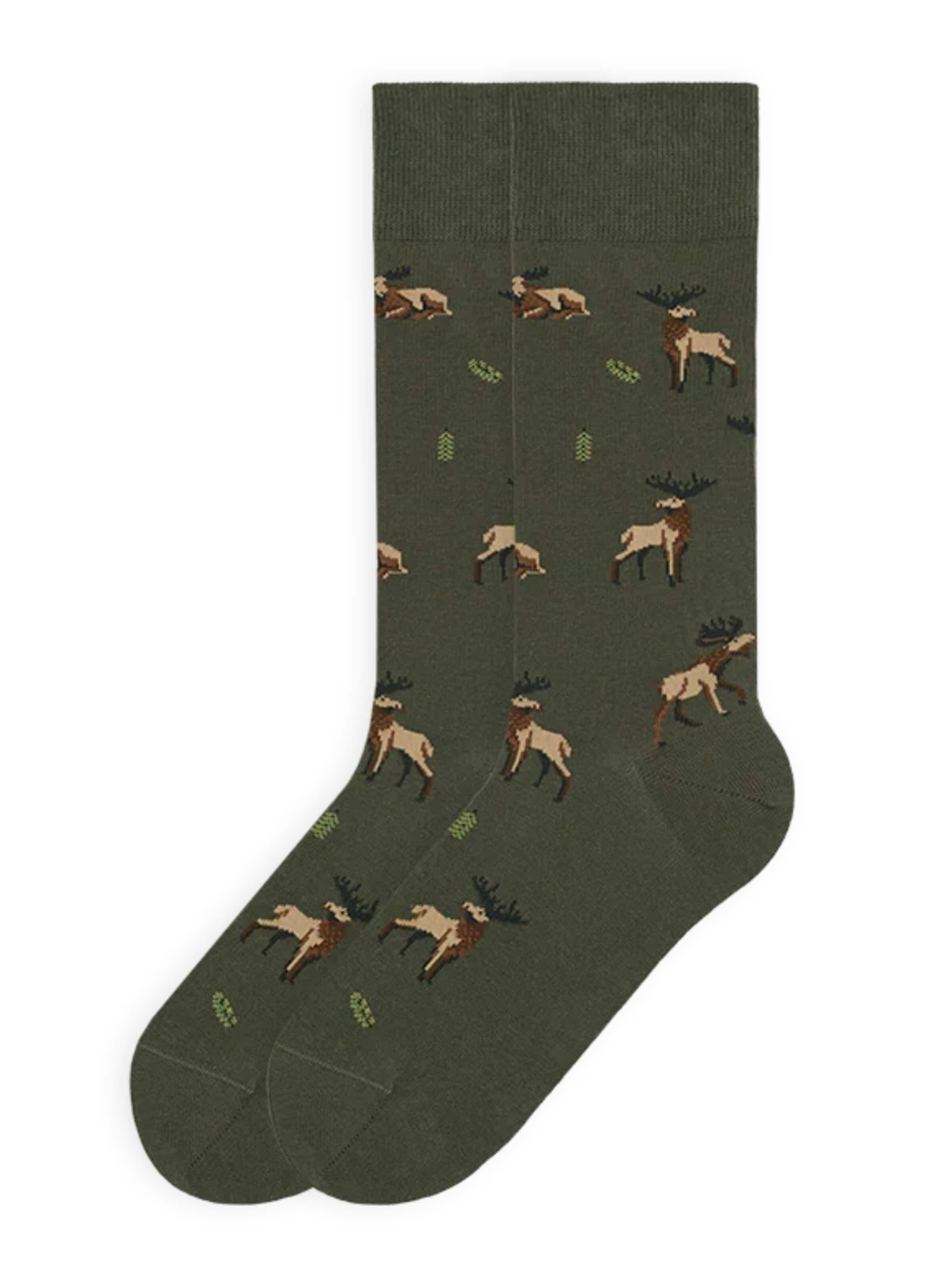 Von Jungfeld Socks 'Best of Icons' in Green: front
