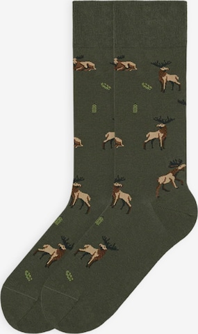 Von Jungfeld Socken 'Best of Icons' in Grün: Vorderseite