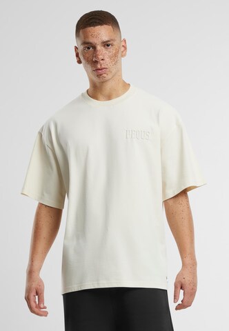 Maglietta di Pequs in beige: frontale