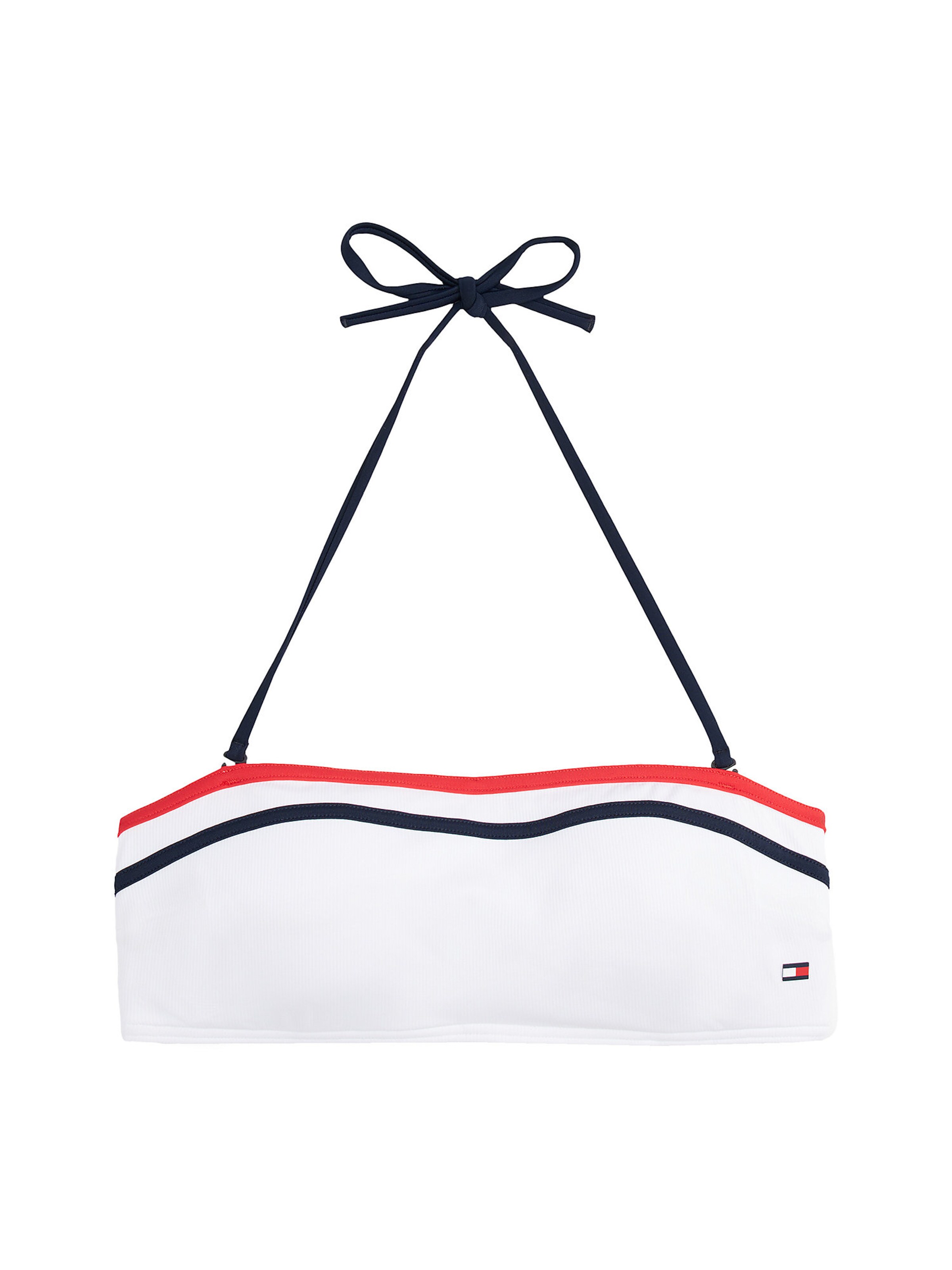 Bandeau Hauts de bikini TOMMY HILFIGER en blanc : devant