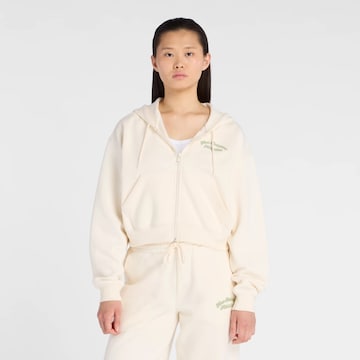 new balance Sweatvest in Wit: voorkant