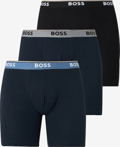 BOSS Bokserishortsit 'Power' koossa S värissä laivastonsininen / savunsininen / musta / valkoinen, Tuotenäkymä